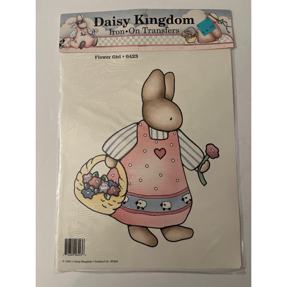 Daisy Kingdom Flower Girl Iron On Transfer